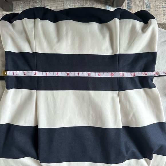Tommy Hilfiger Navy White Striped Boat Neck Sheath Dress Belted Size 0 Nautica - Picture 10 of 11